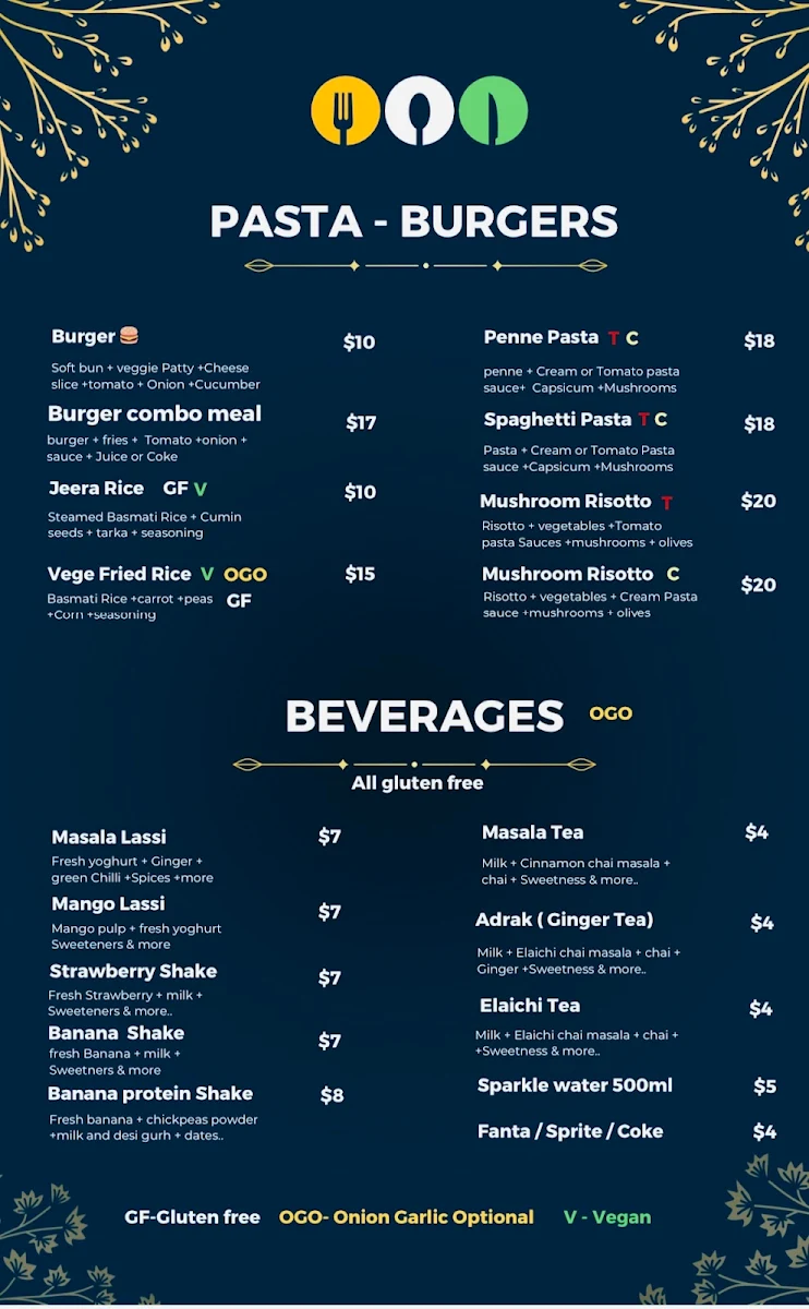 Menu, Veg Tandoori Master