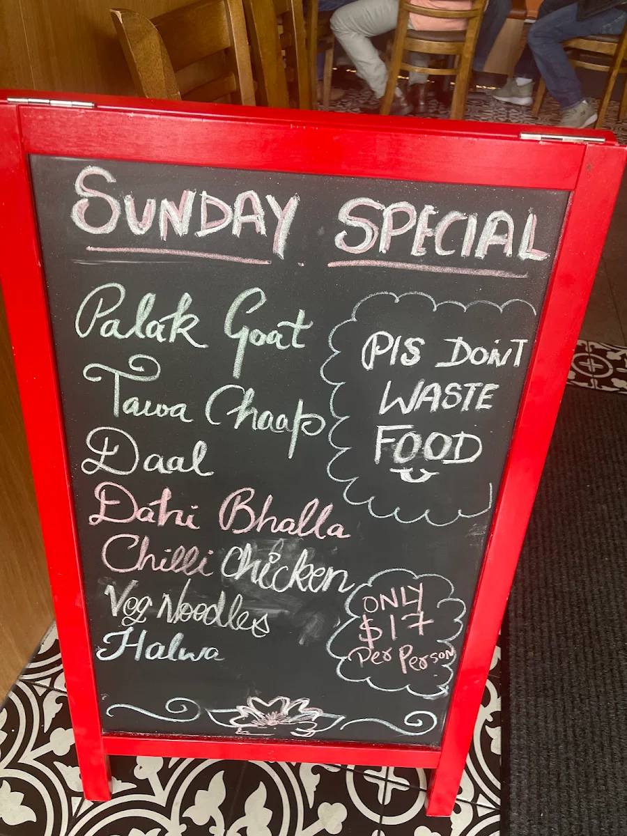 Menu, Dosa Hut Indian Restaurant Melton