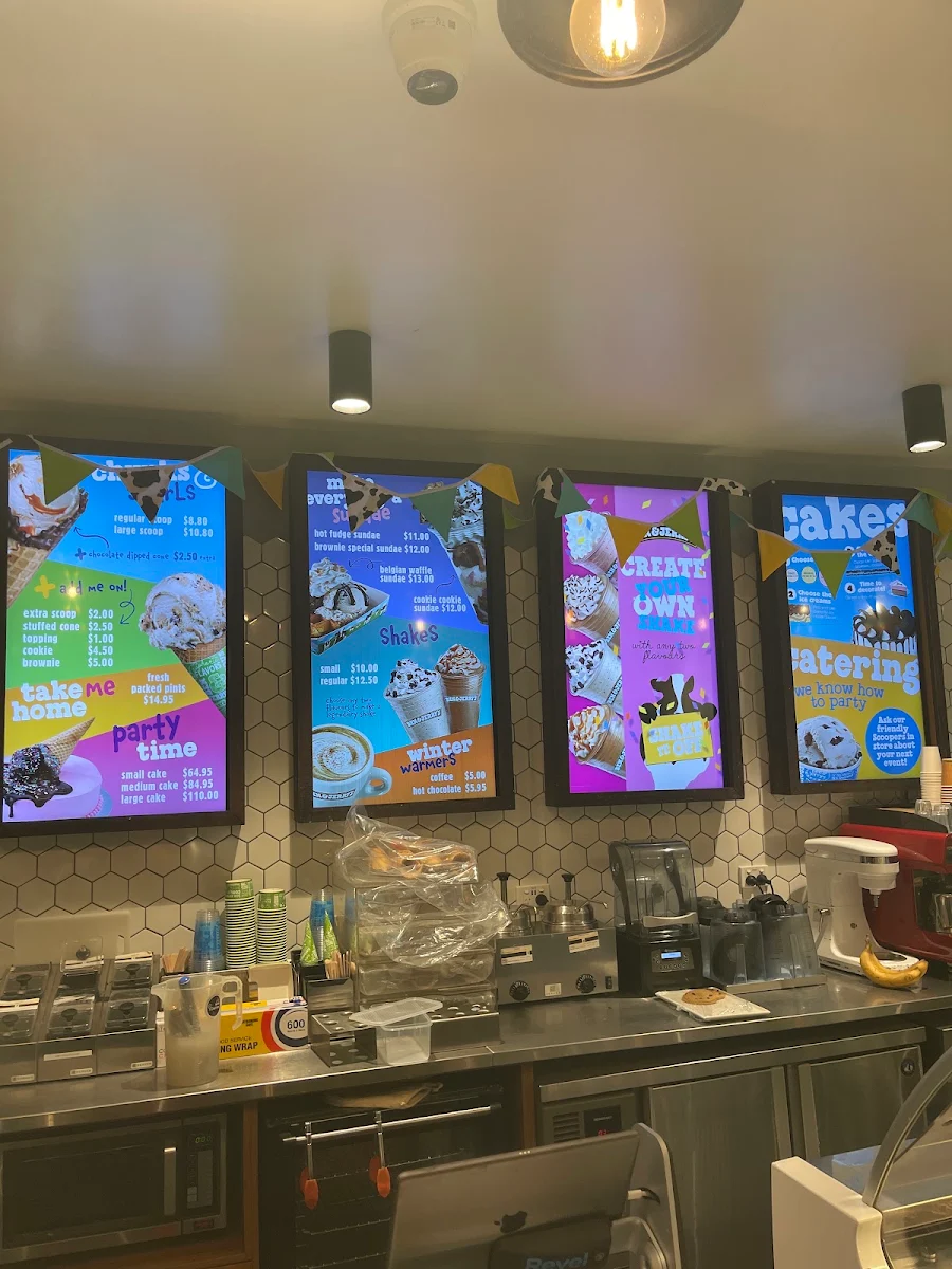 Menu, Ben & Jerry’s