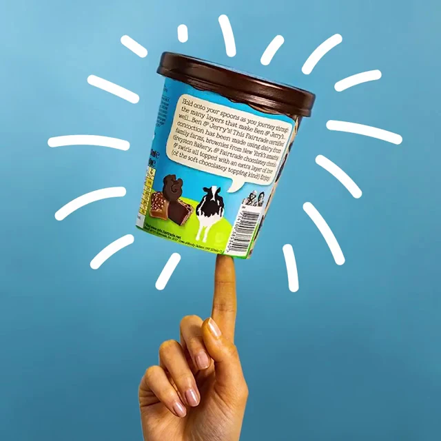 Menu, Ben & Jerry’s