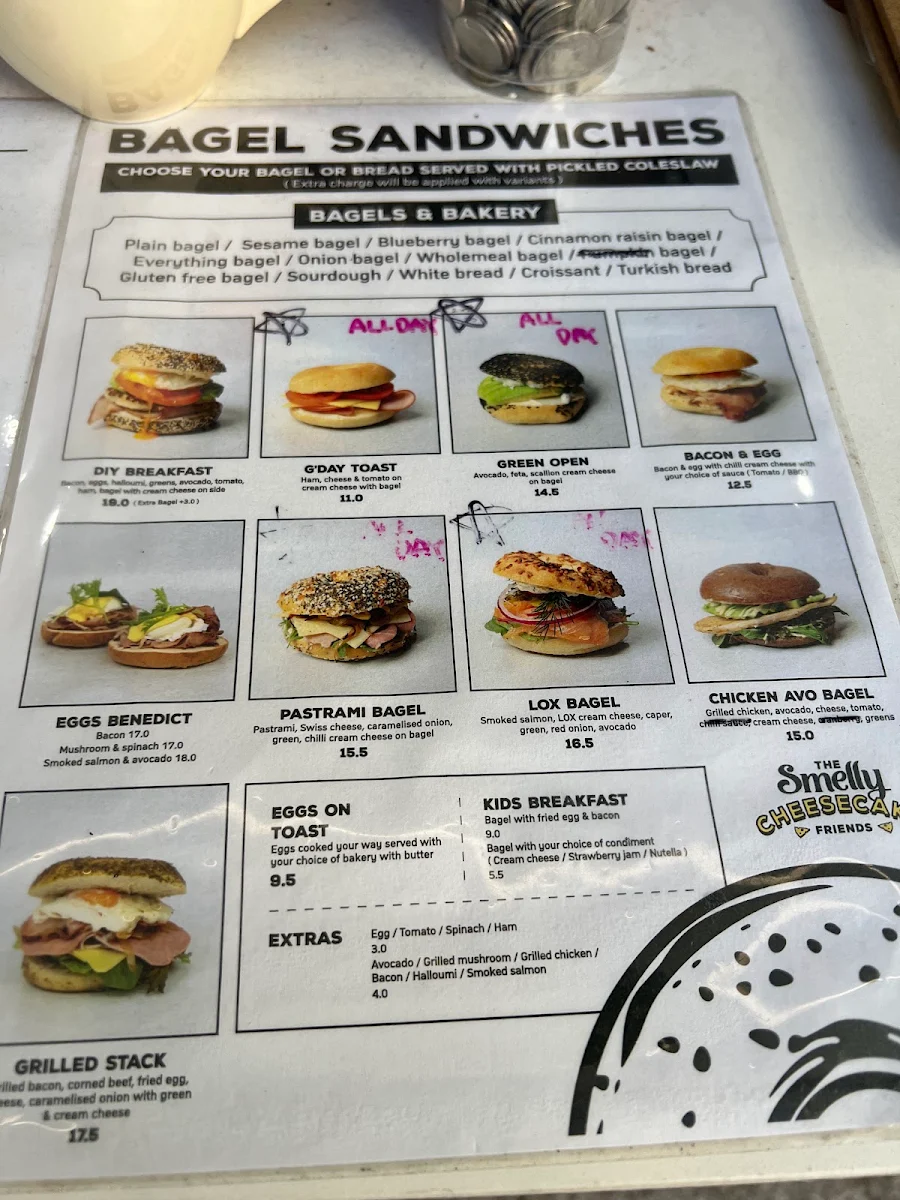 Menu, Smelly Cheesecake Top Ryde