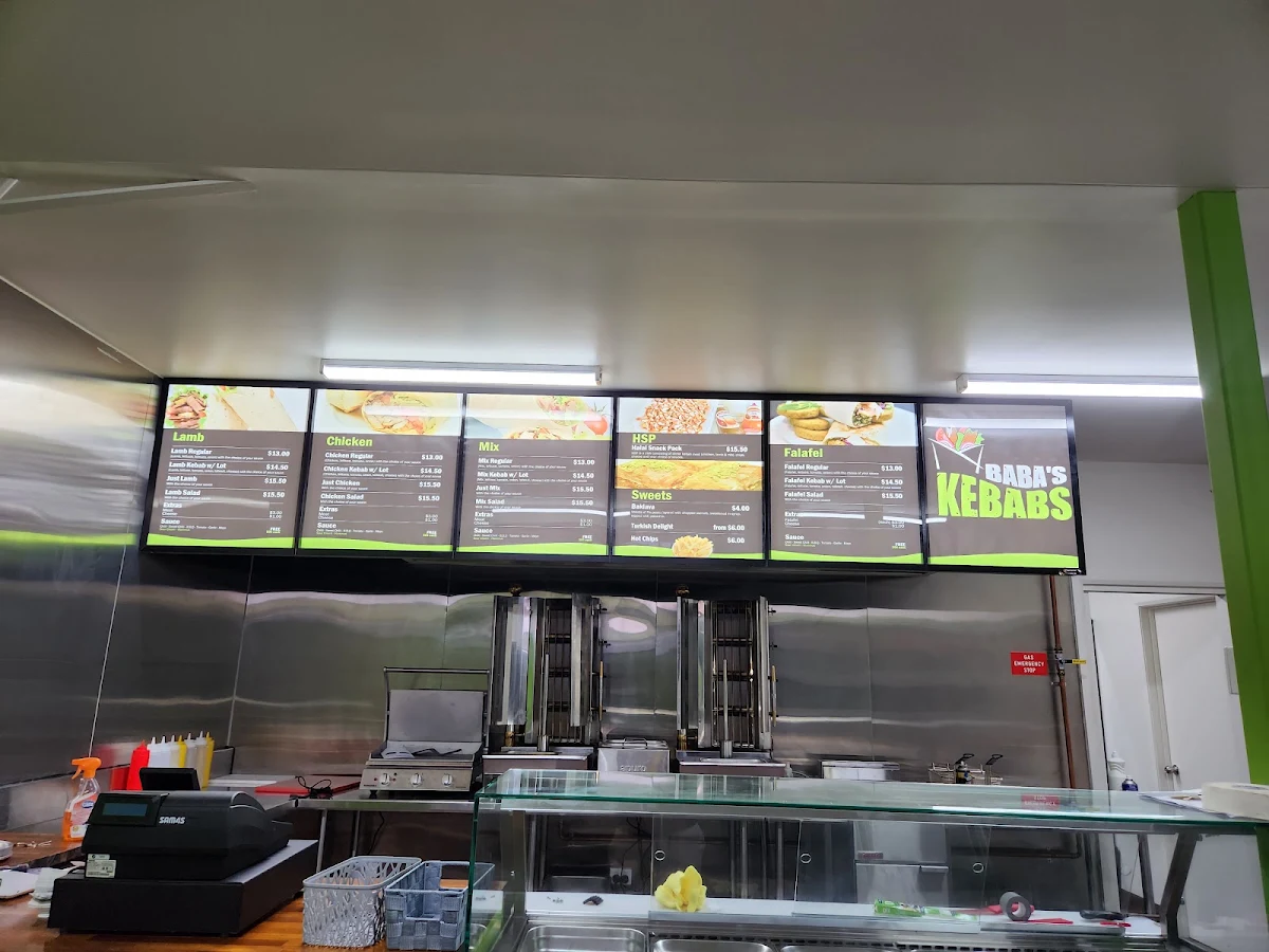 Menu, Baba's Kebabs George Town