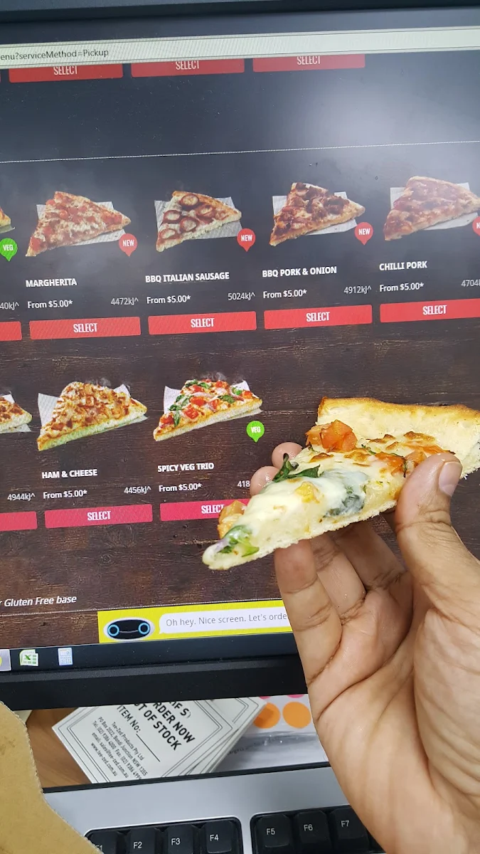 Menu, Domino's Pizza Bondi Junction