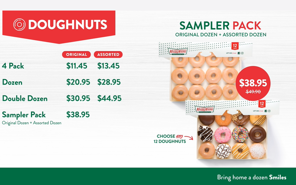 Menu, Krispy Kreme Chatswood Interchange
