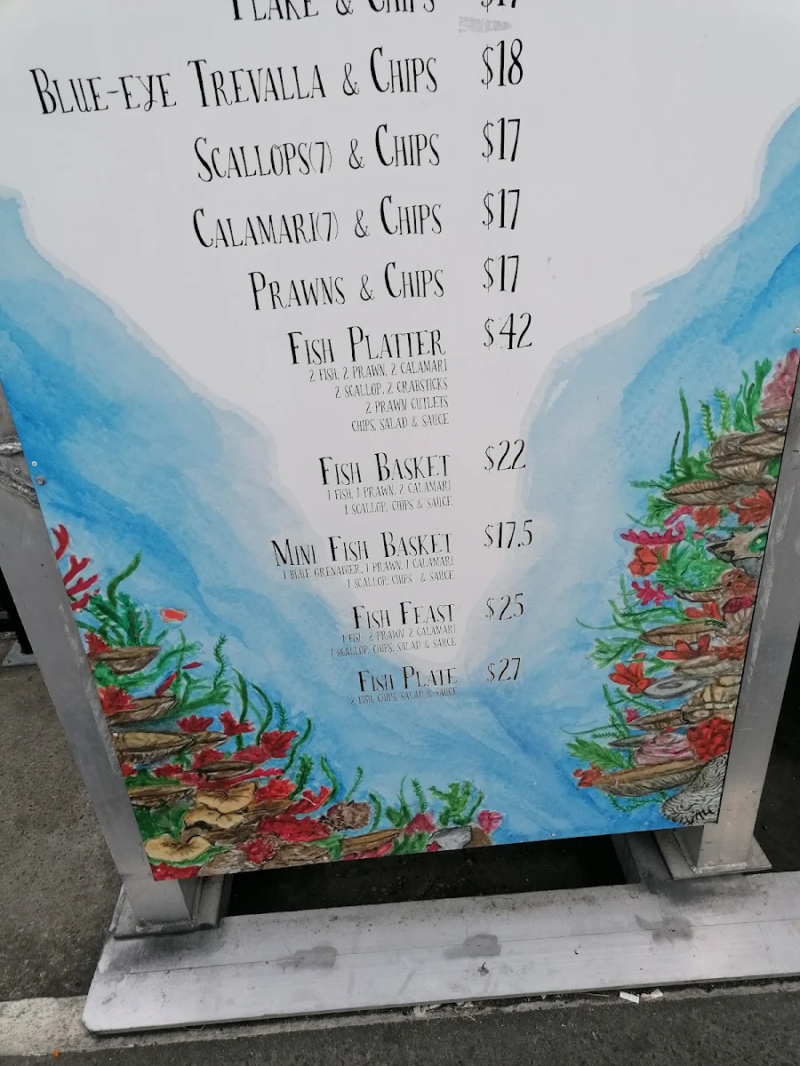 Menu, Mako Seafood