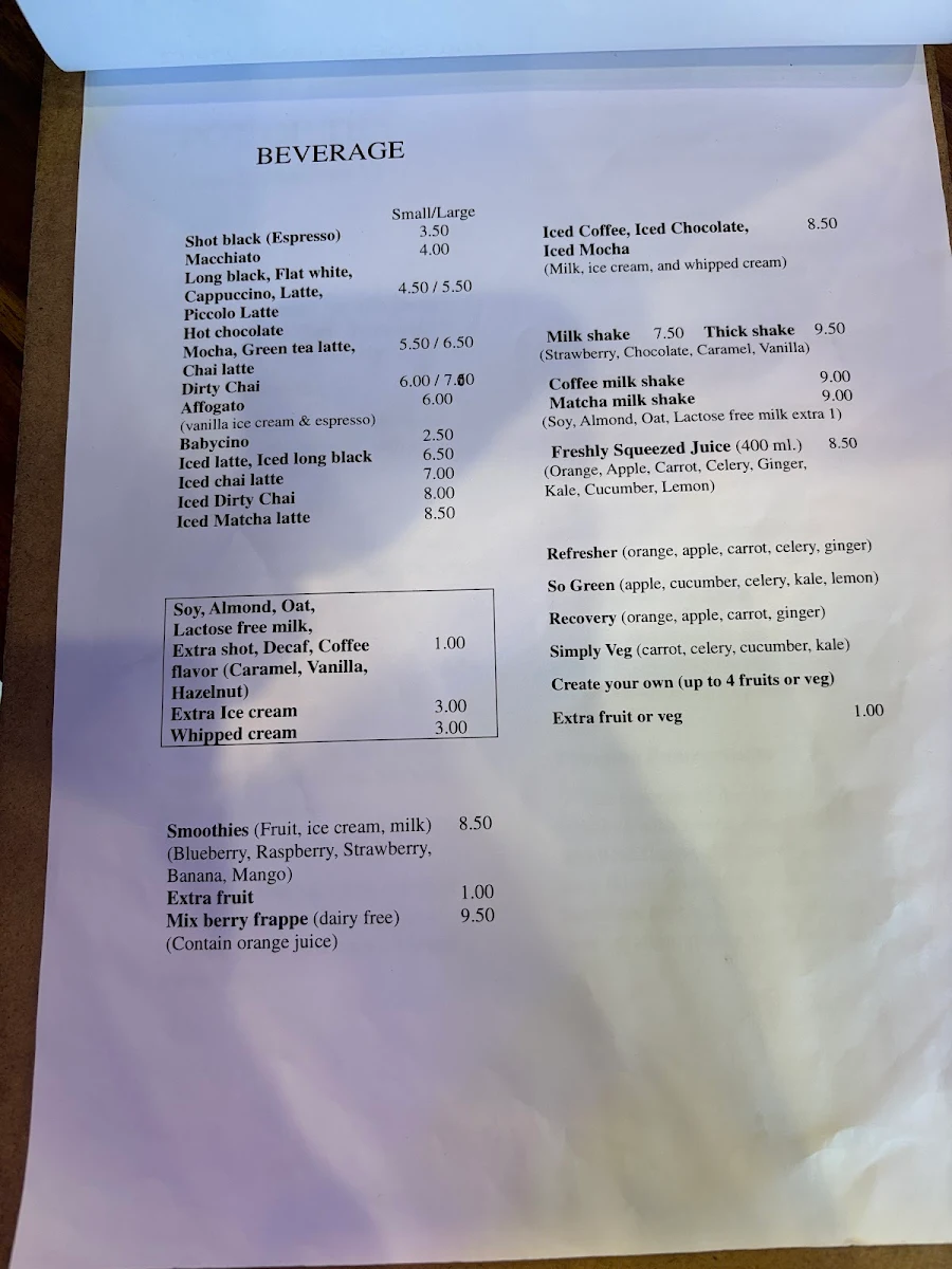 Menu, Pomegranate
