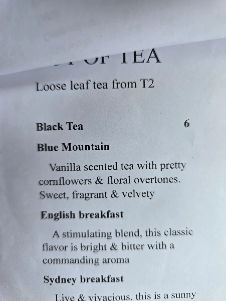Menu, Pomegranate