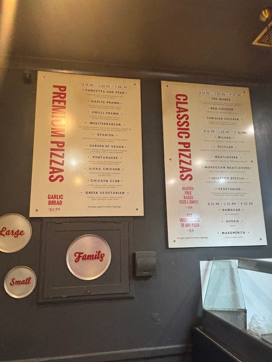 Menu, Applecross Pizza