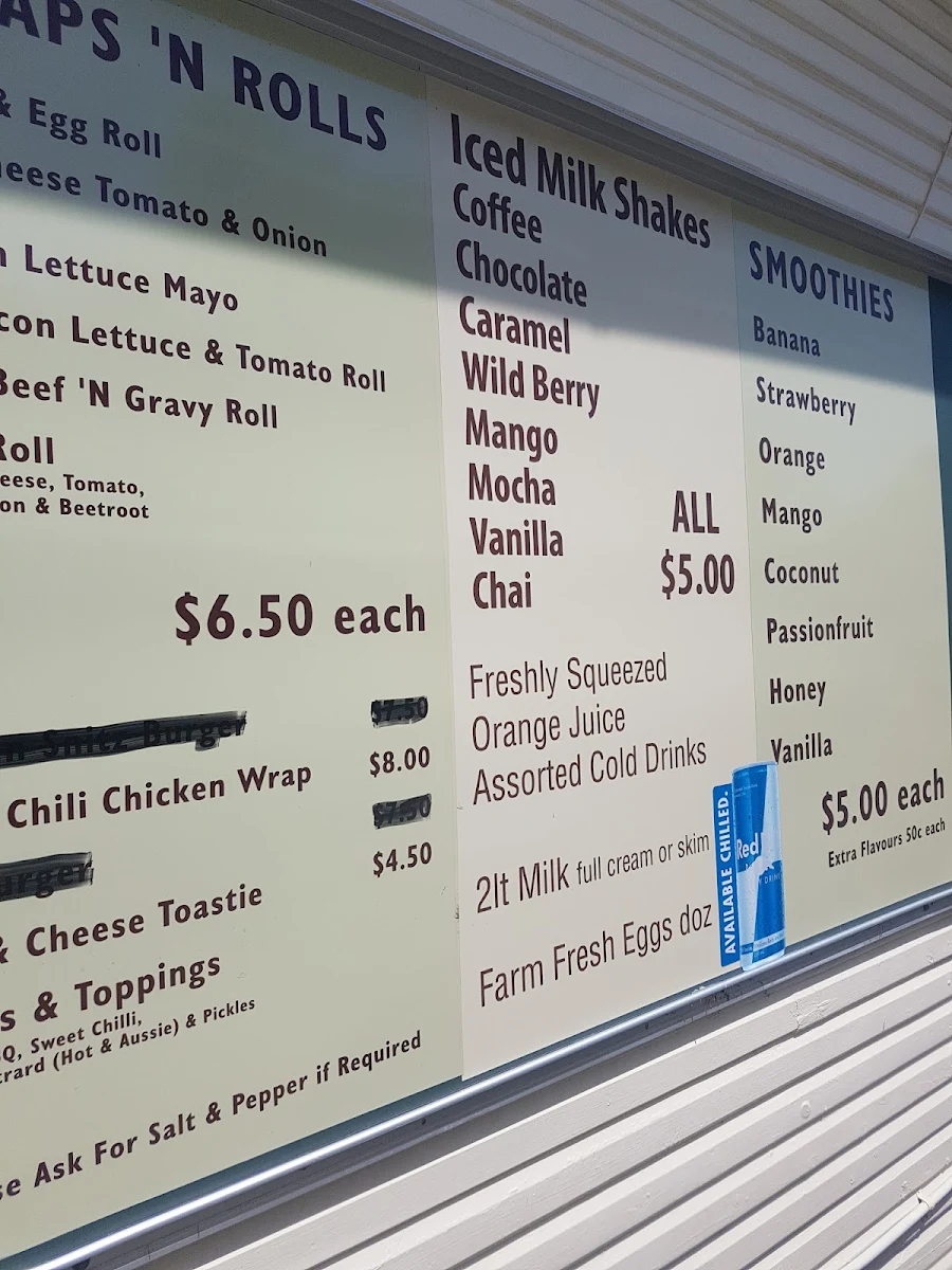 Menu, Summers Coffee Express