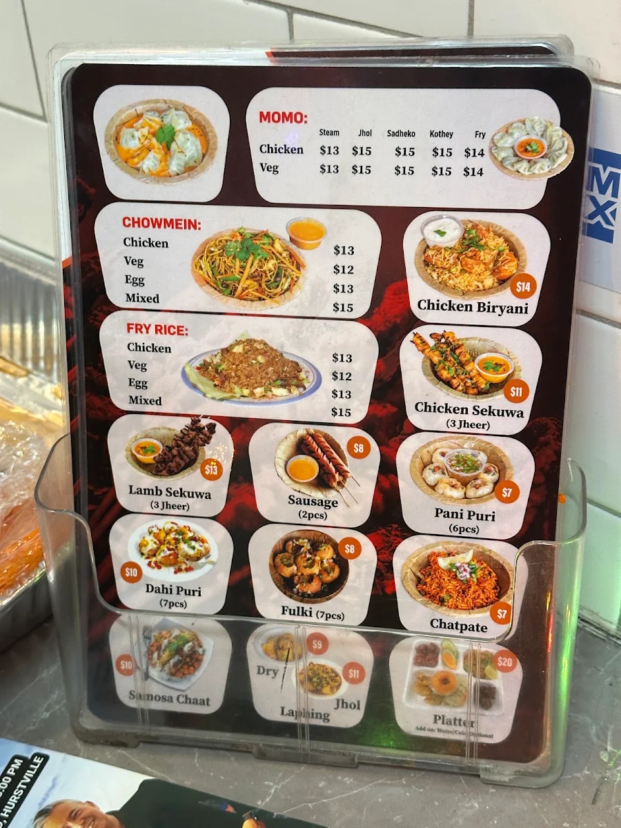 Menu, Mayalu Street Food - Hurstville