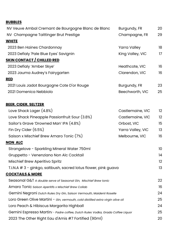 Menu photo 1