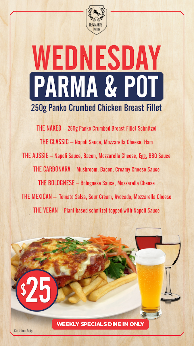 Menu, Newmarket Tavern