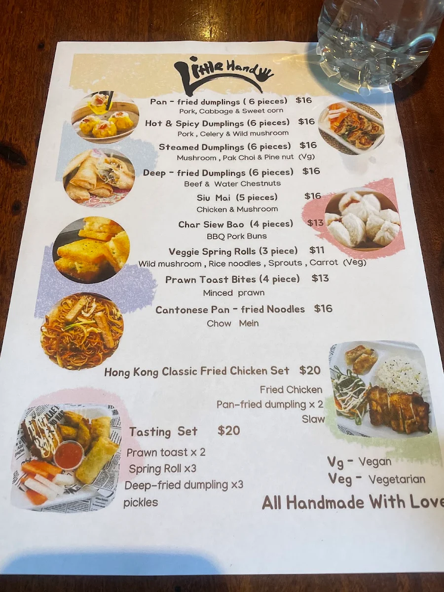 Menu, Tonic By The Bay