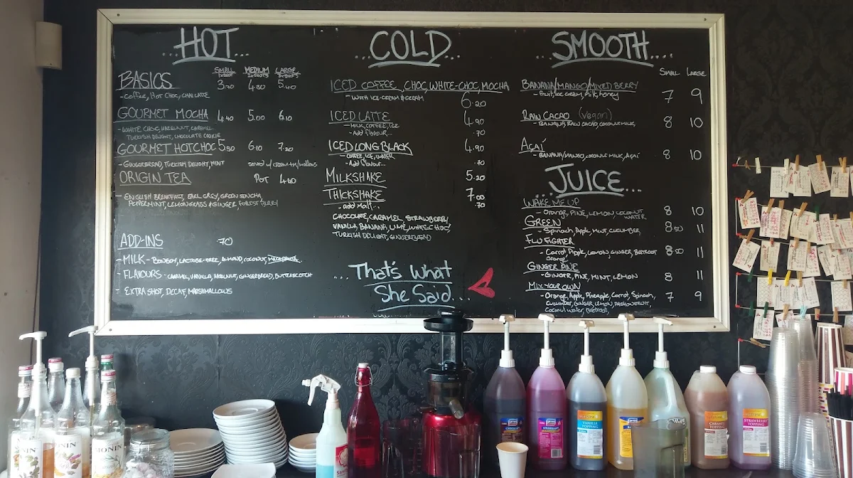 Menu, RED CARDINAL CAFE