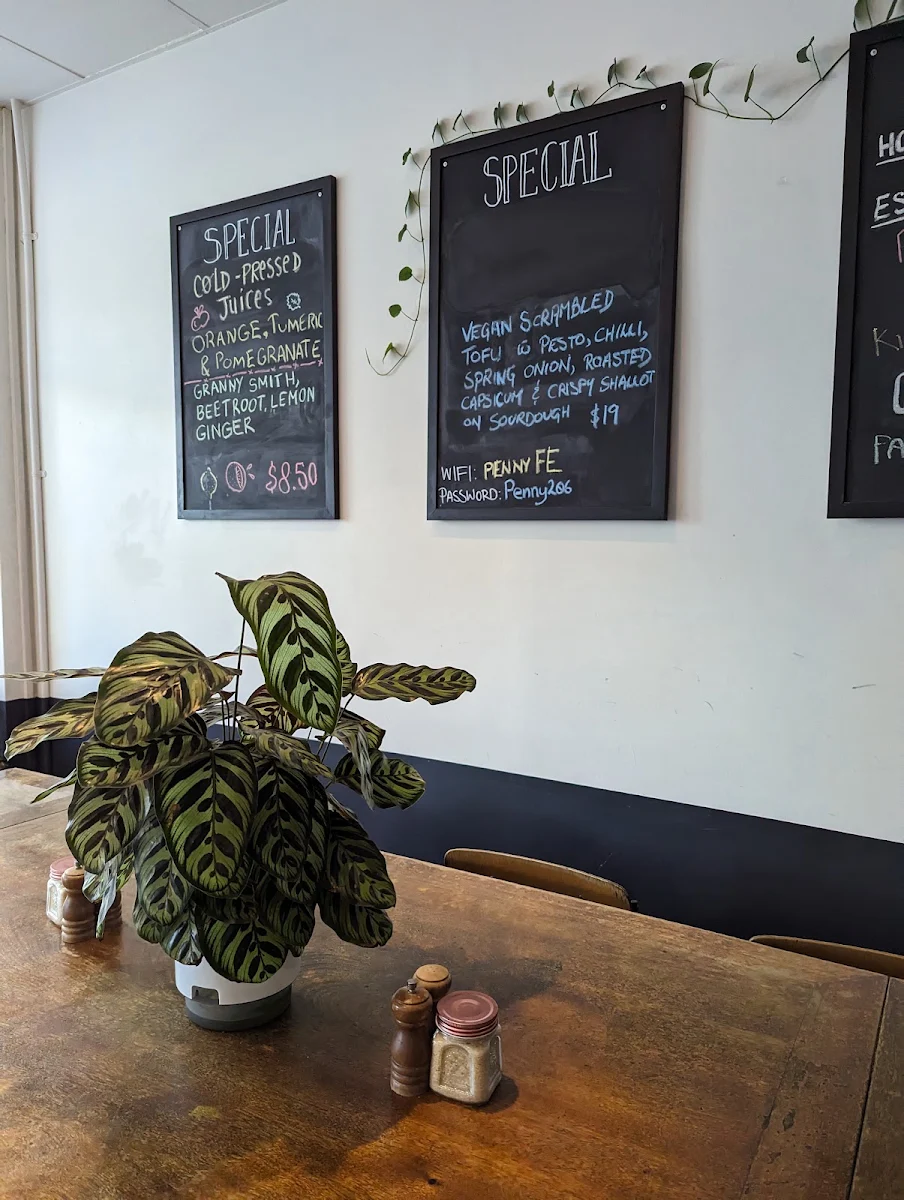 Menu, Penny Farthing Espresso
