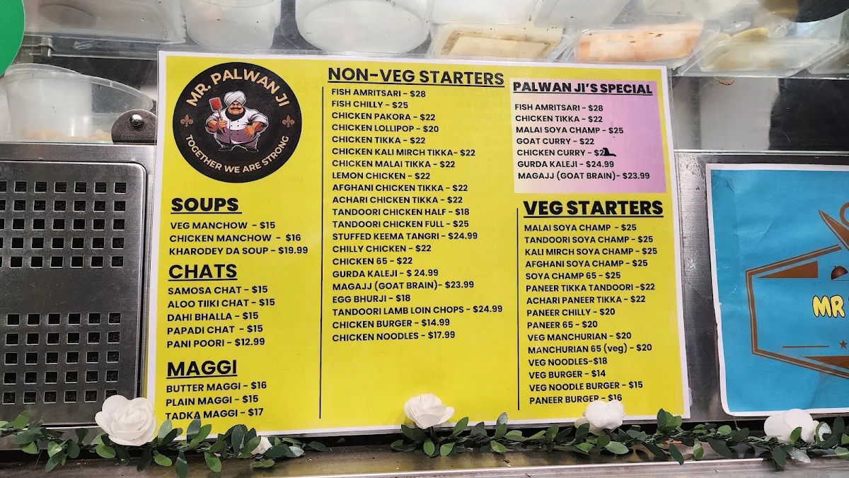 Menu, MR Palwan JI