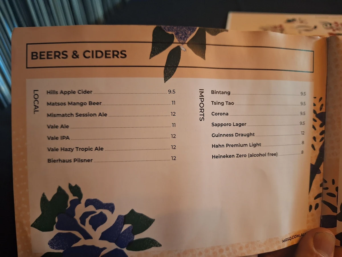 Menu, Mrs Q