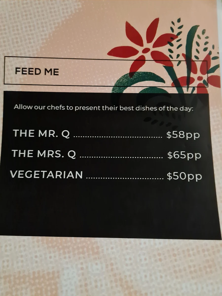 Menu, Mrs Q