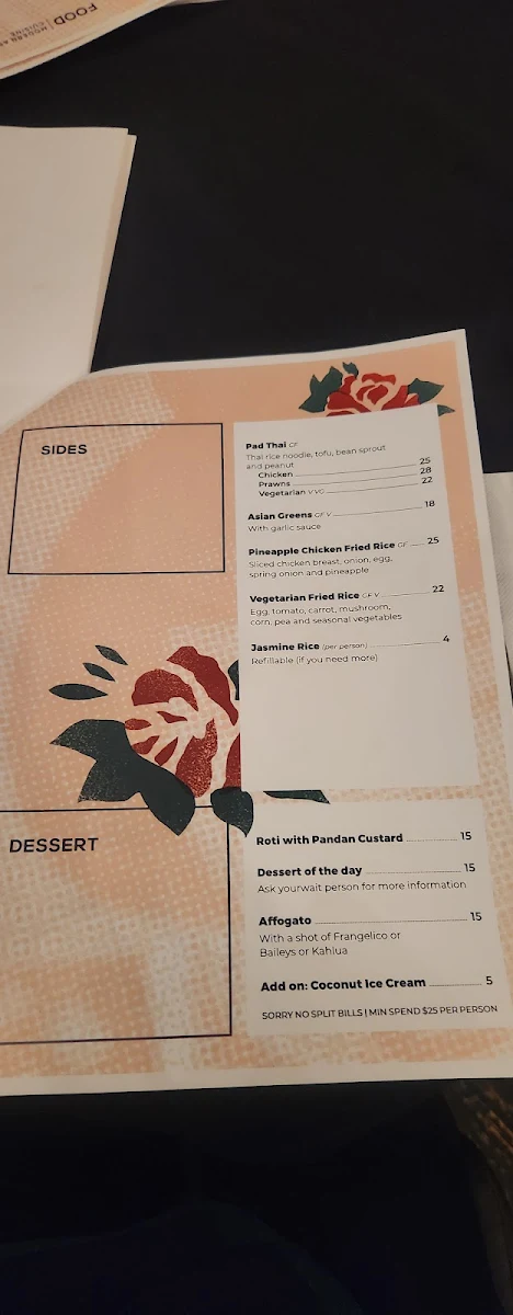 Menu, Mrs Q
