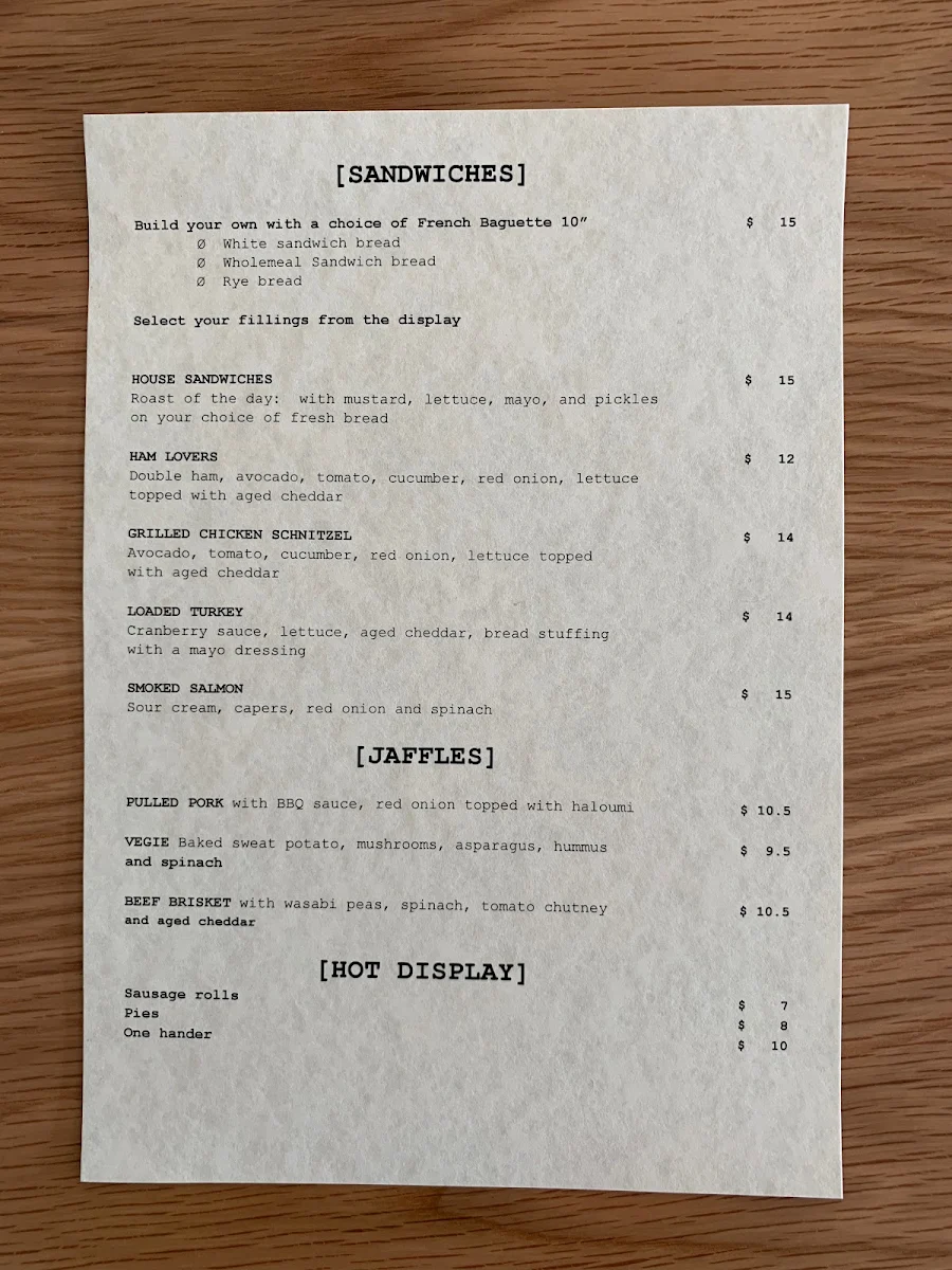Menu, Four7Six Cafe
