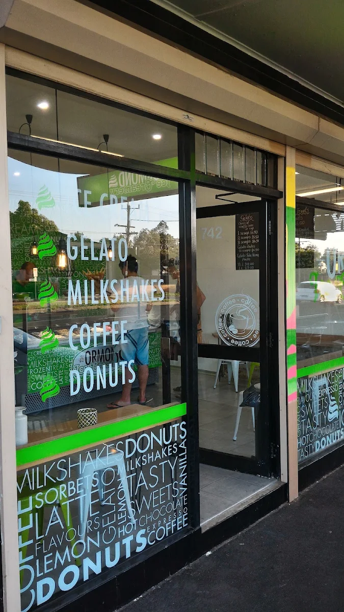 Menu, Ormond Ice Creamery