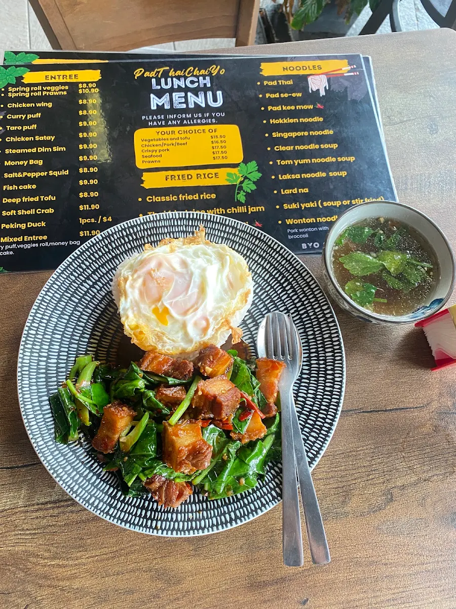 Menu, Pad Thai Chai Yo