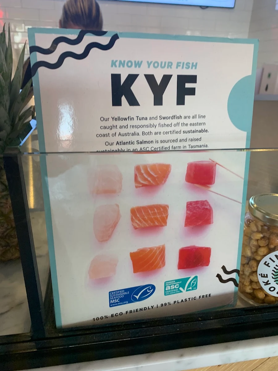 Menu, Finn Poke Byron Bay