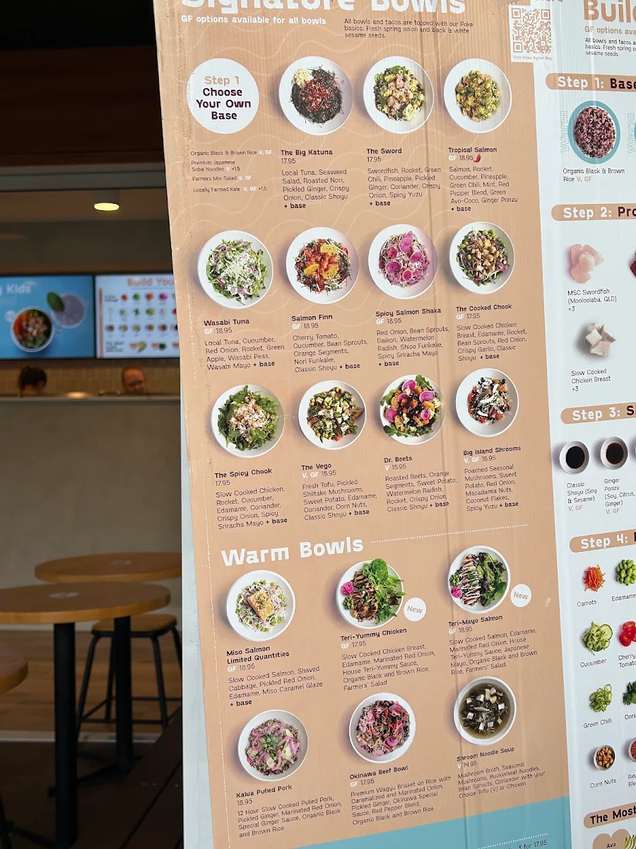 Menu, Finn Poke Byron Bay