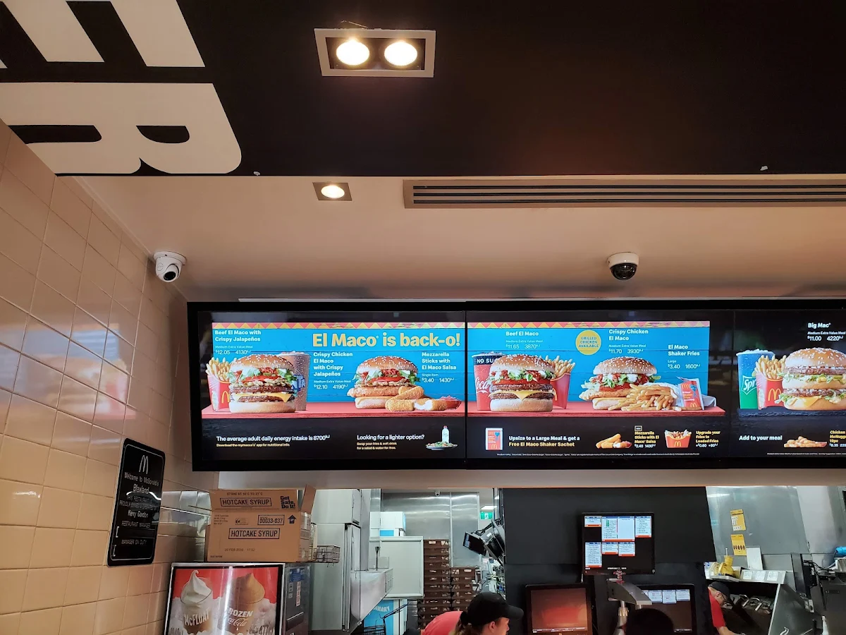 Menu, McDonald's Blaxland