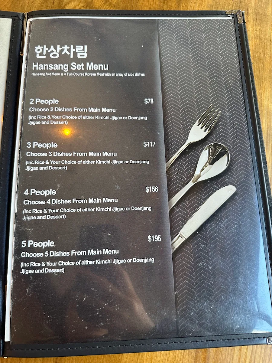 Menu, Hansang