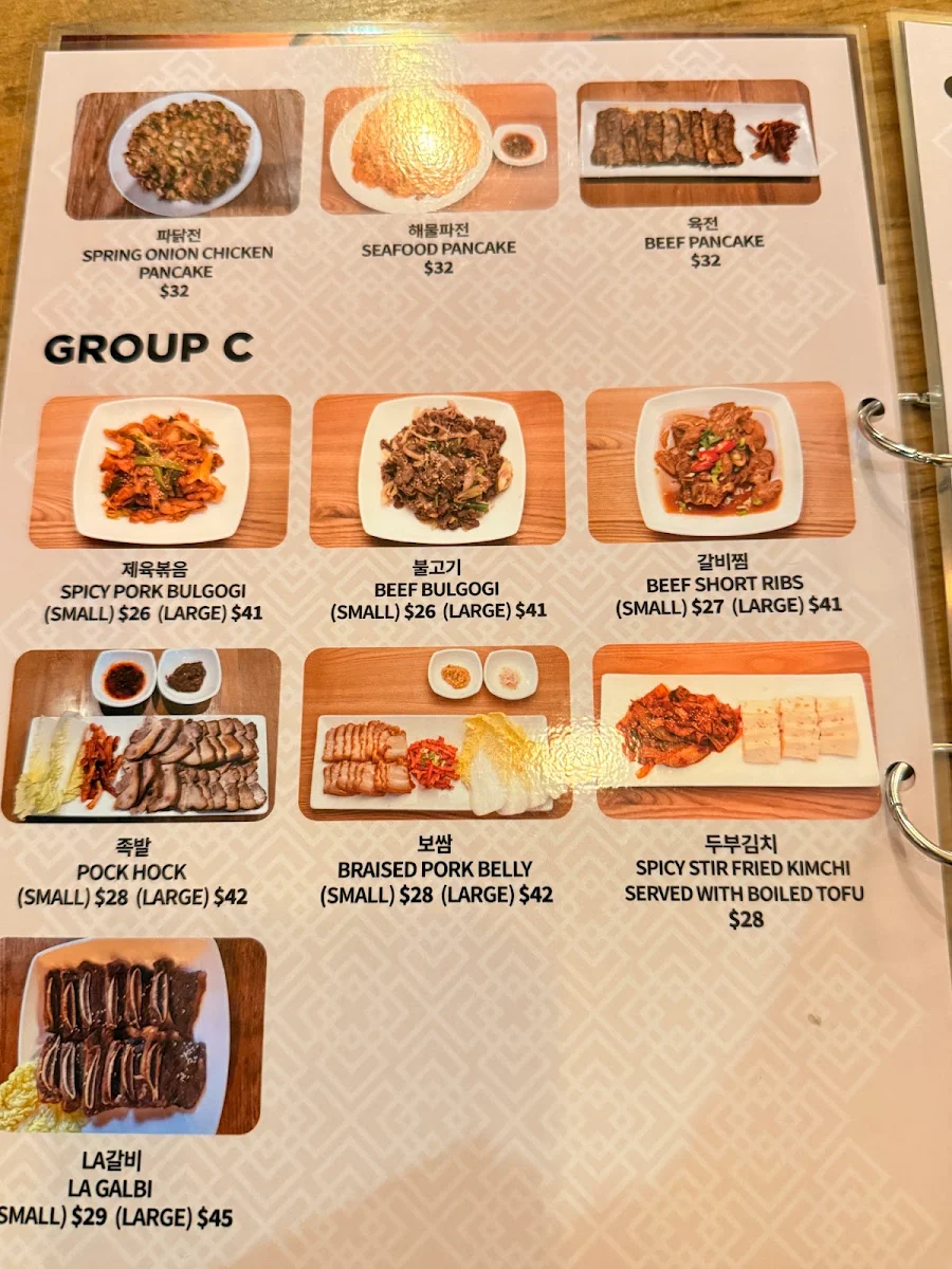 Menu, Hansang