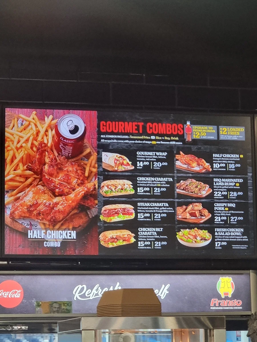 Menu, Frango Cammeray