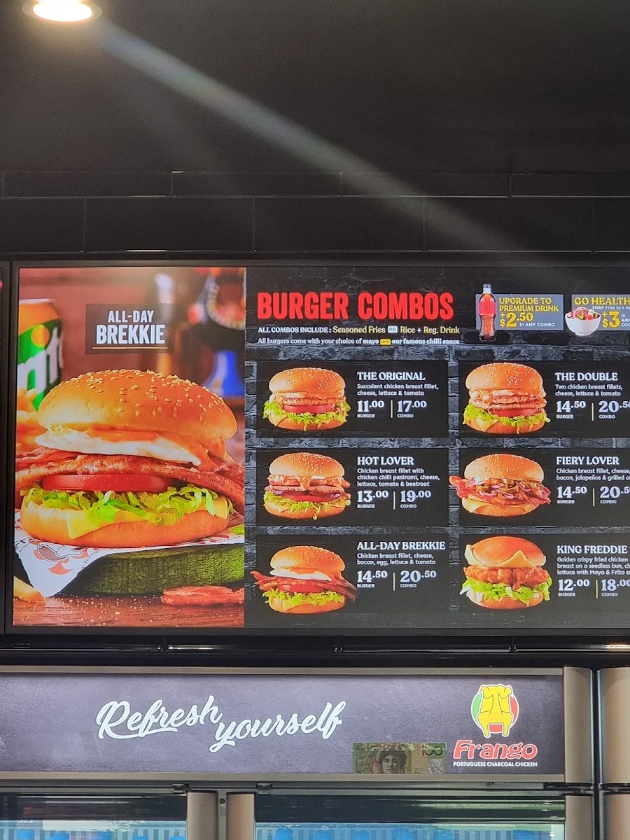 Menu, Frango Cammeray