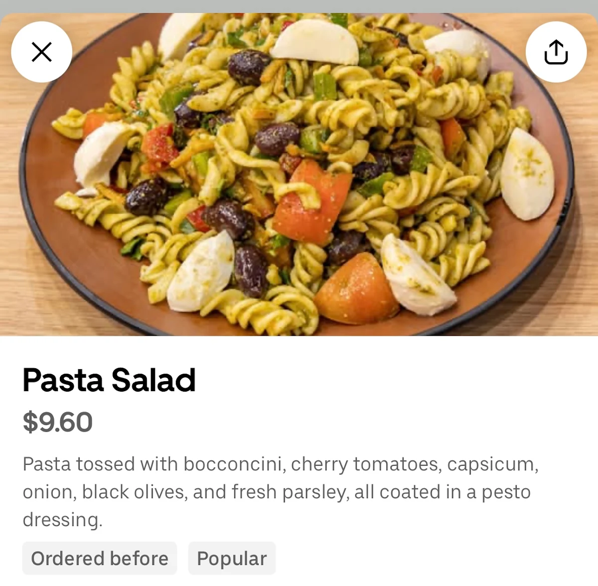 Menu, Farouj - Woodlea Town Centre