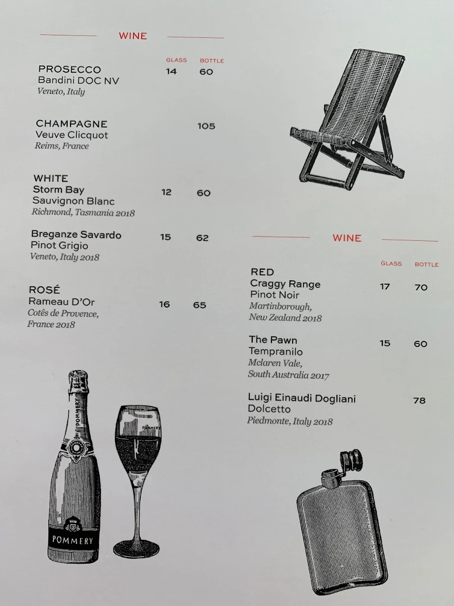 Menu, L'Americano Espresso Bar