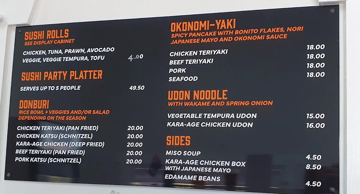 Menu, Michie’s Kitchen