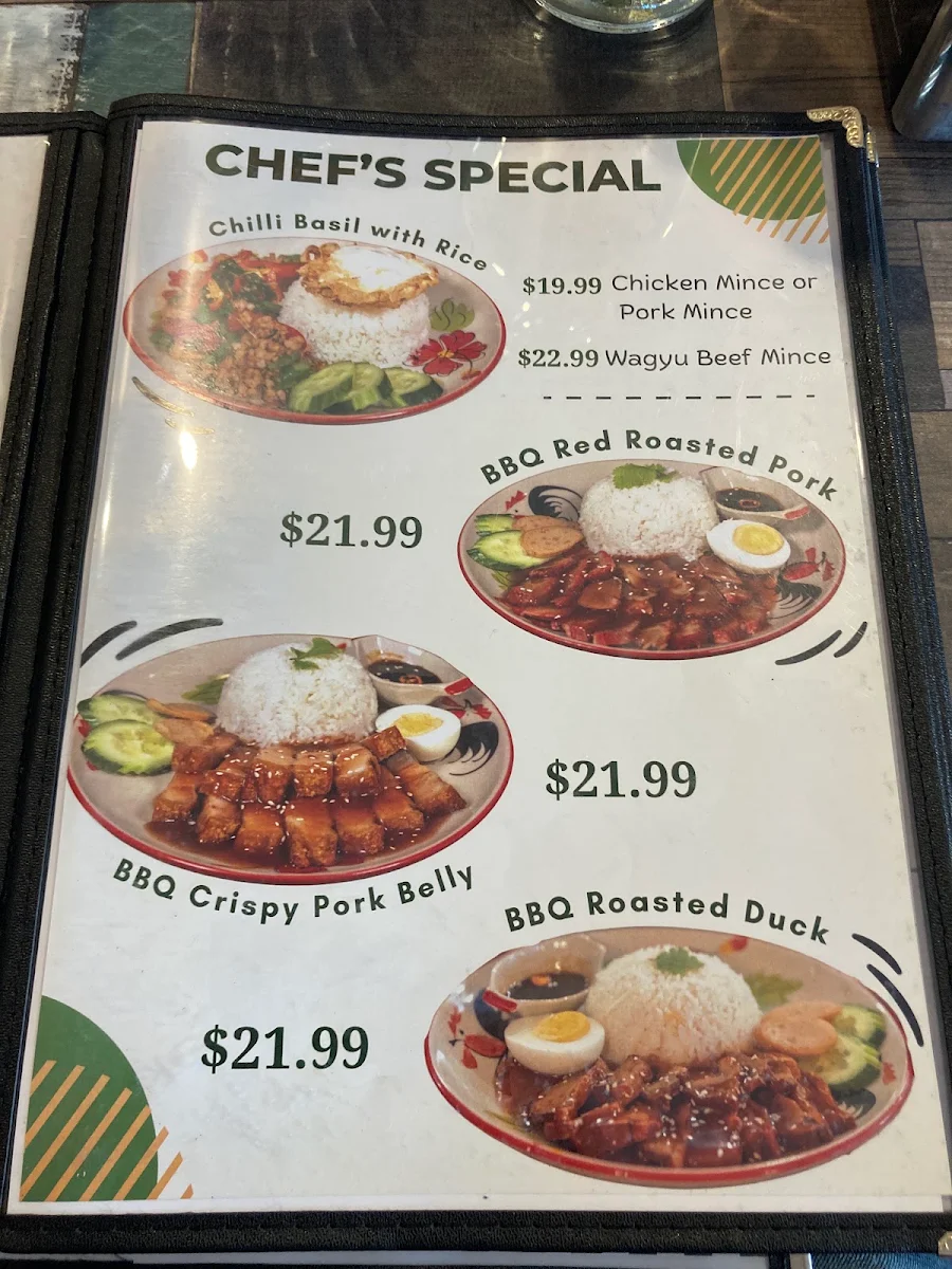 Menu, Thaimor Street Food