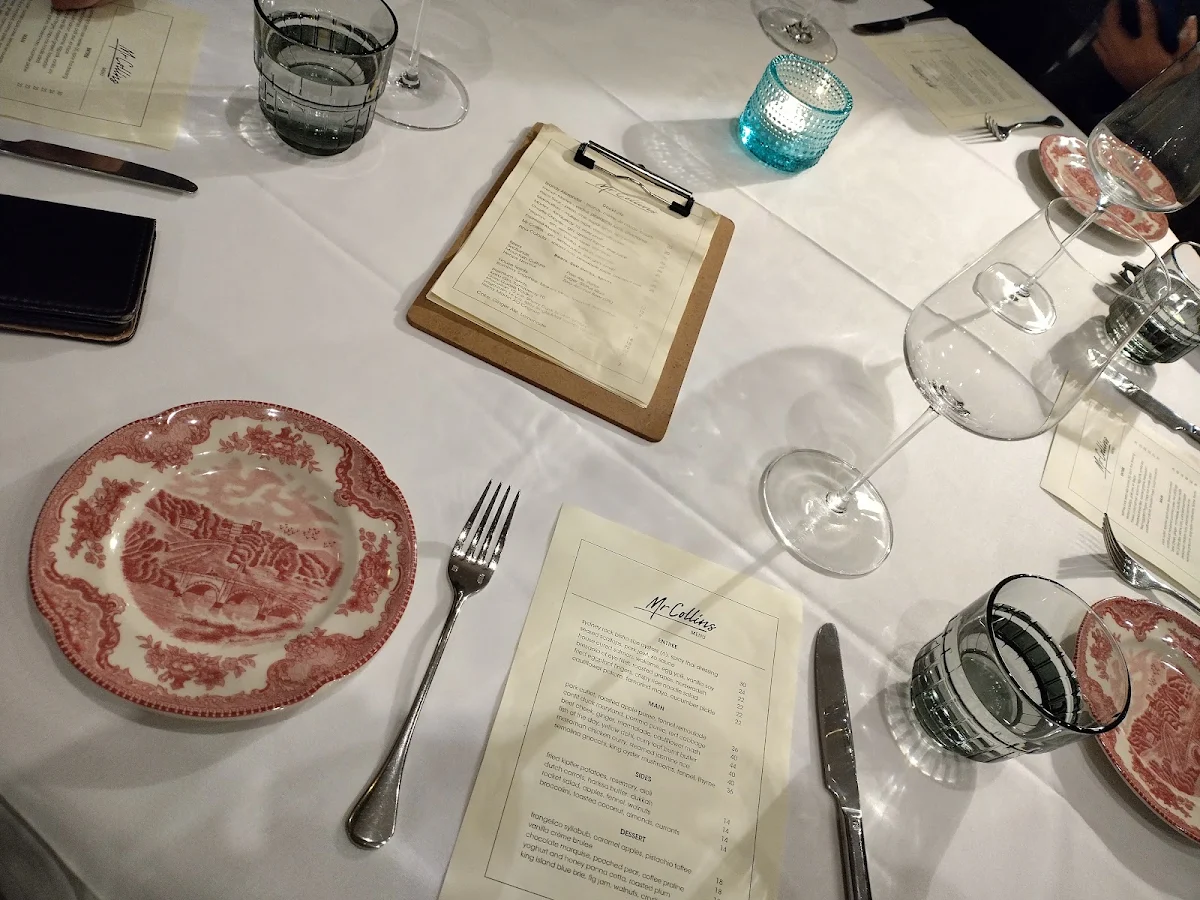 Menu, Mr Collins of Leura