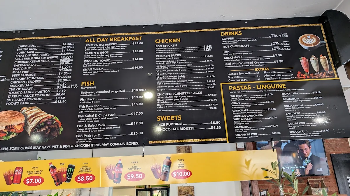 Menu, Jimmy’s & Gina’s Kitchen