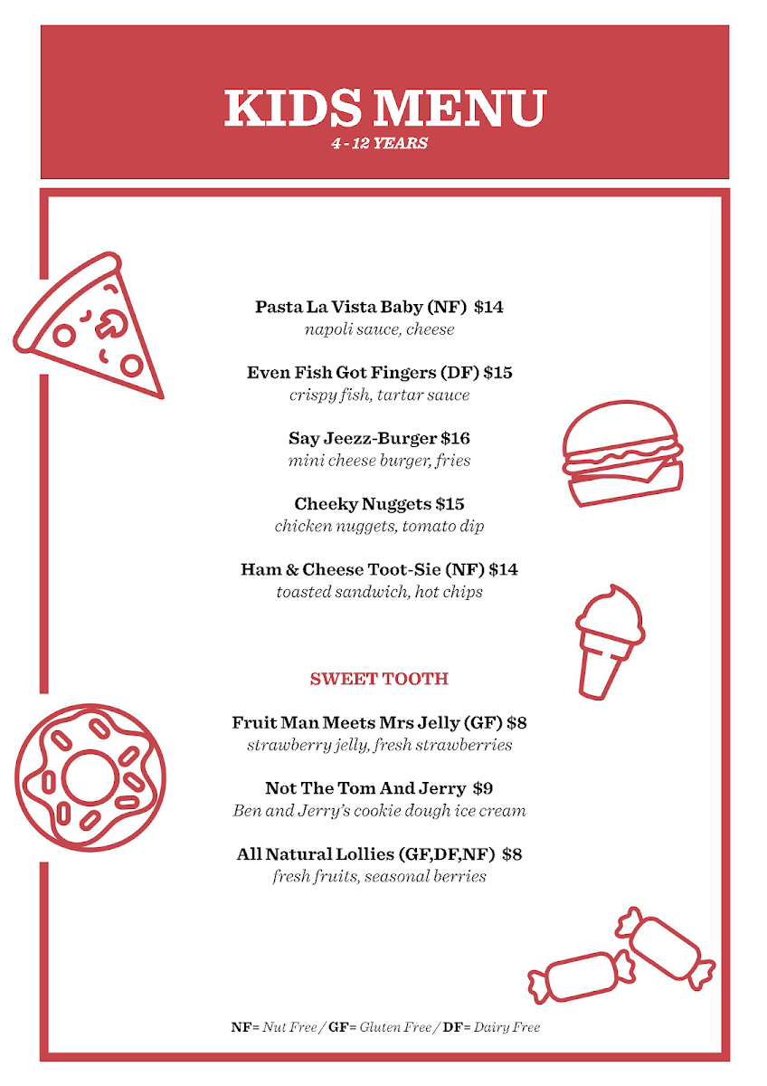 Menu, Dundee ARMS