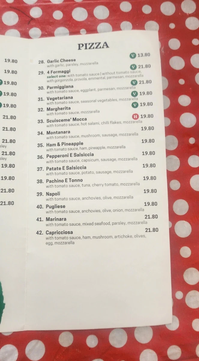 Menu, Raffaele & Maria Italian Food Restaurant & Pizzeria