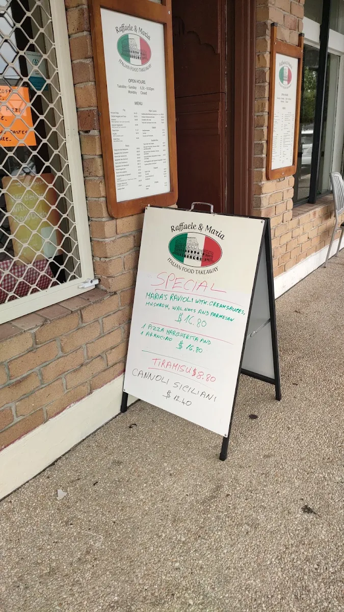 Menu, Raffaele & Maria Italian Food Restaurant & Pizzeria