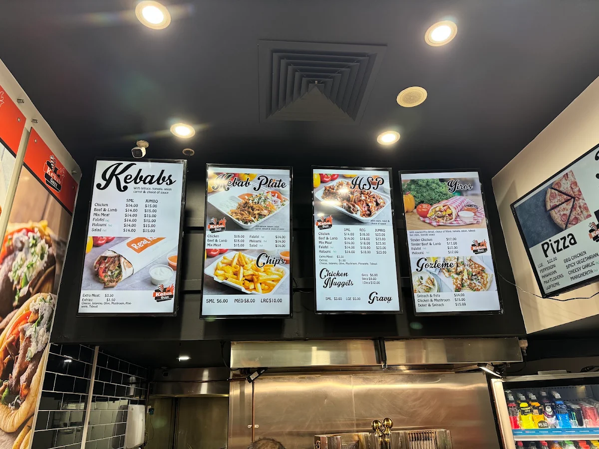 Menu, Kebab Guys
