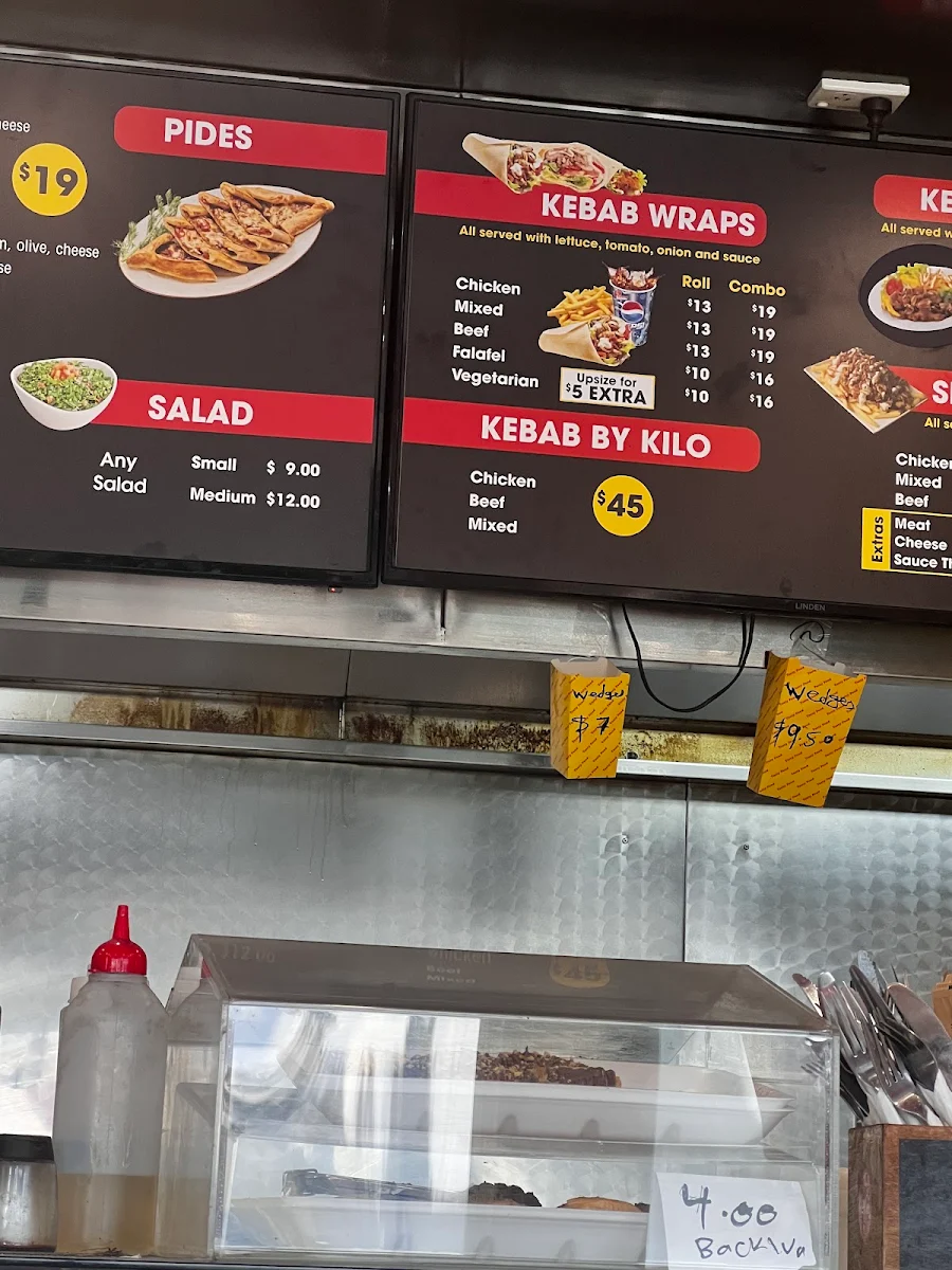 Menu, ABC KEBAB HOUSE