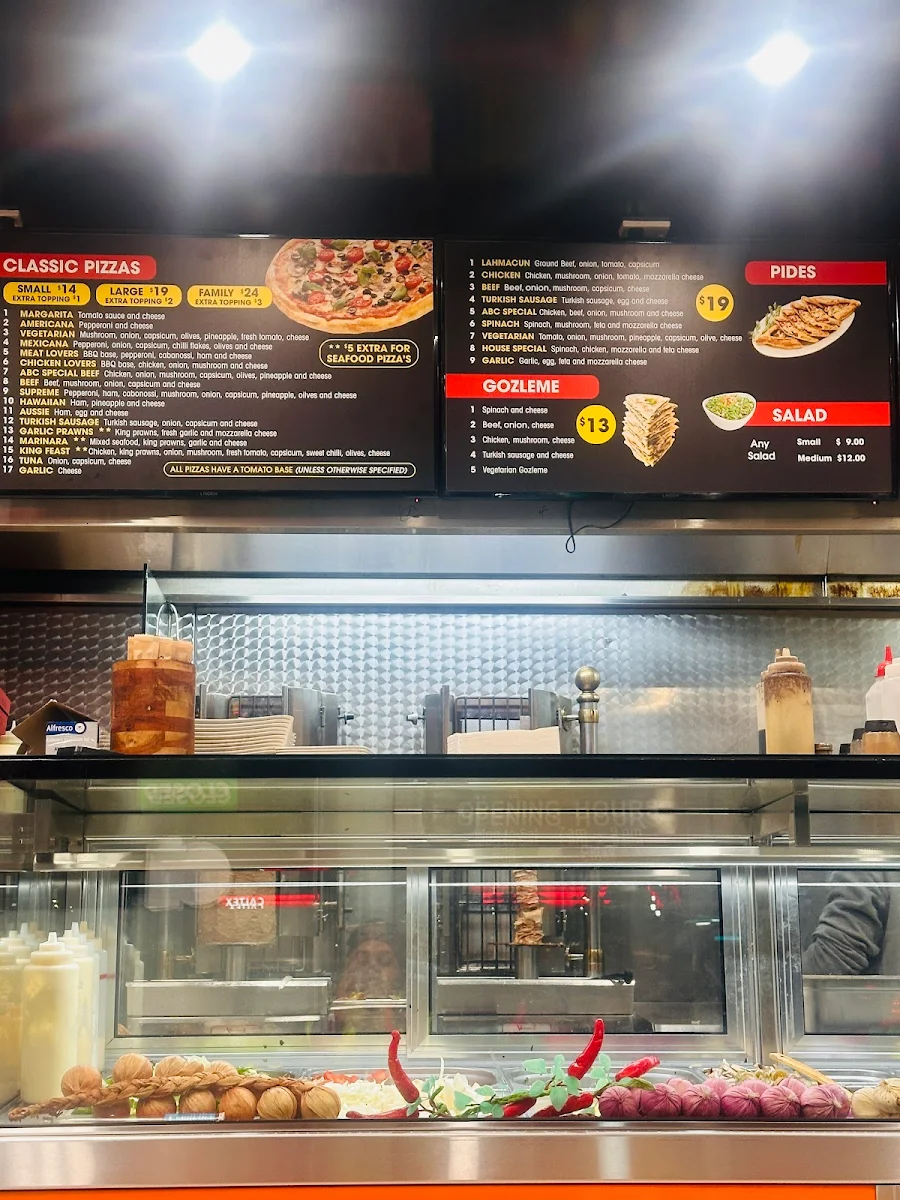 Menu, ABC KEBAB HOUSE
