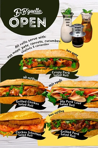 Menu, B & B’Guette Cafe