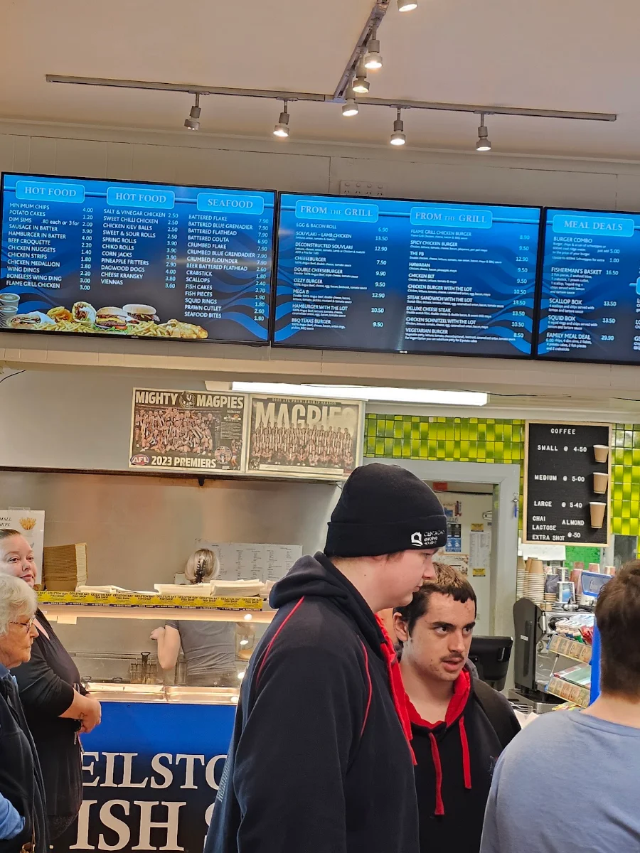 Menu, Geilston Bay Fish Shop