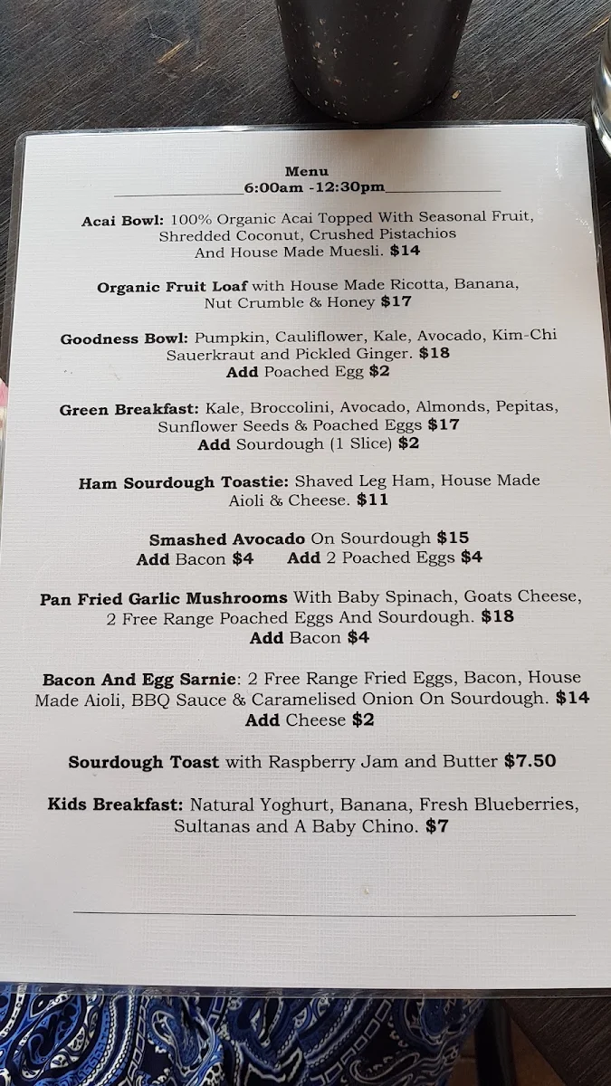 Menu, Hide N Seek Espresso