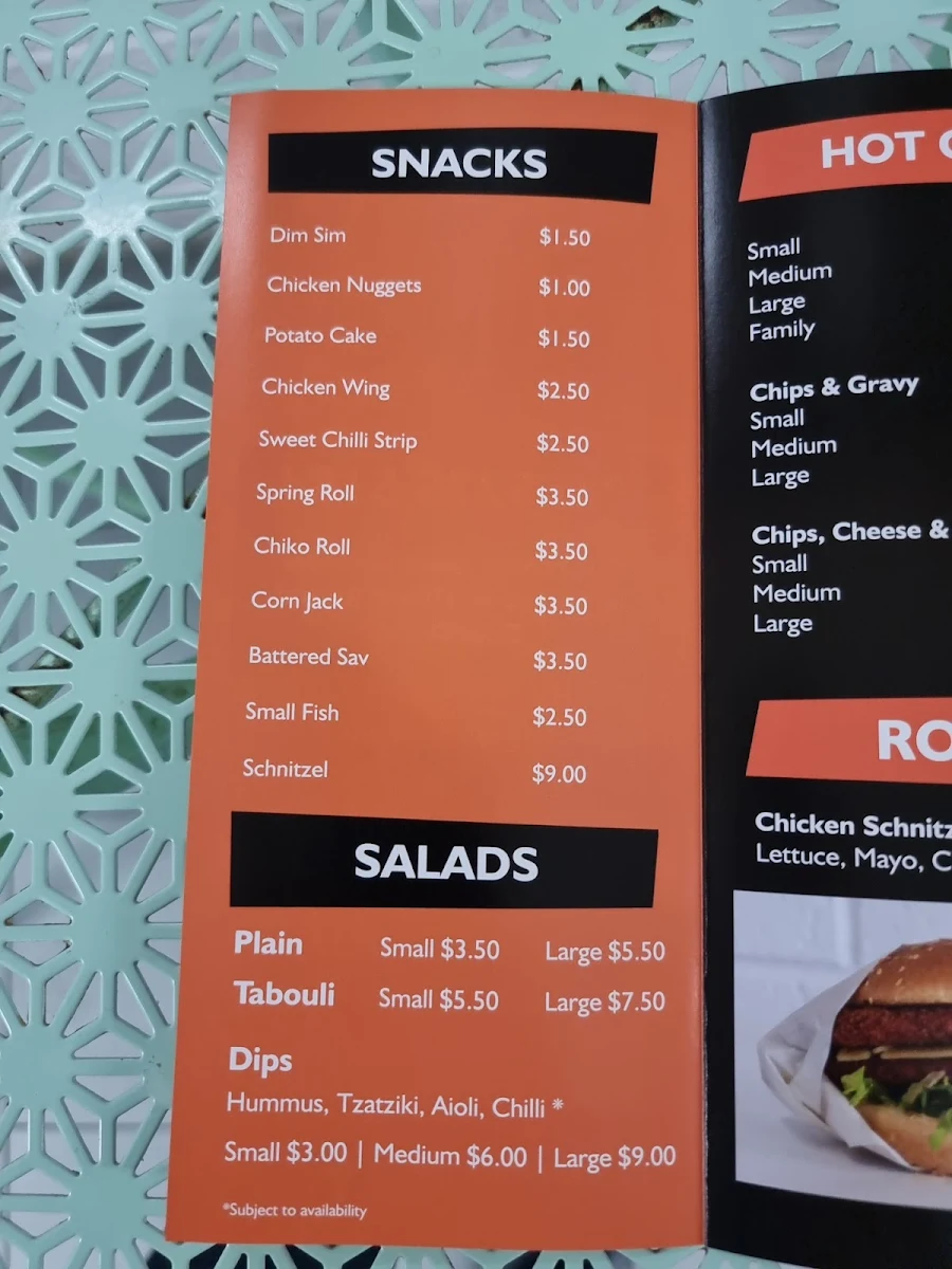 Menu, Corio King