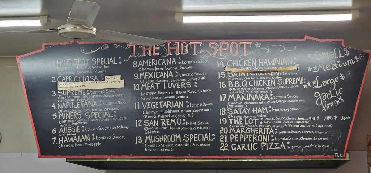 Menu, The Hot Spot